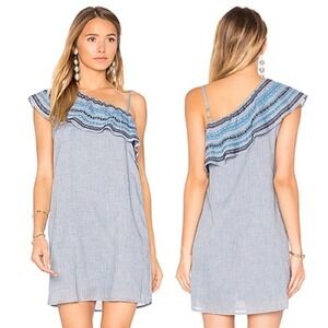 Anthropologie Heartloom Bailey Denim Mini Dress Chambray Size S